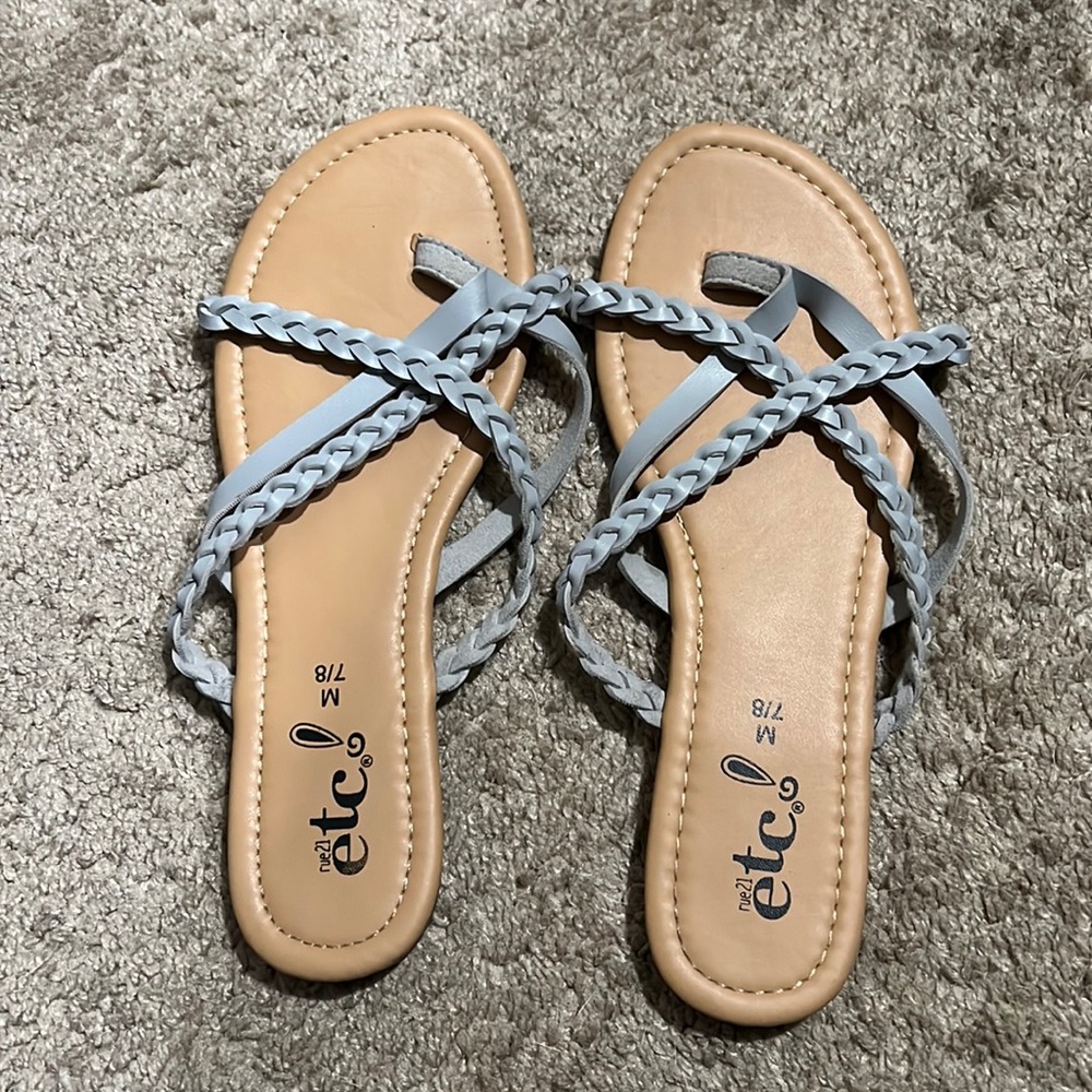Size 7 braided sandals.
